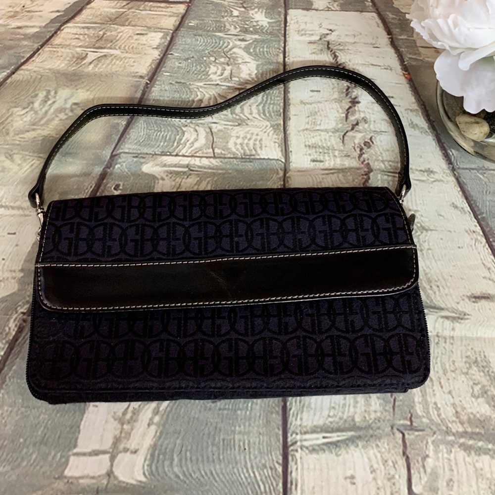 Giani Bernini Black Monogram Handbag Clutch